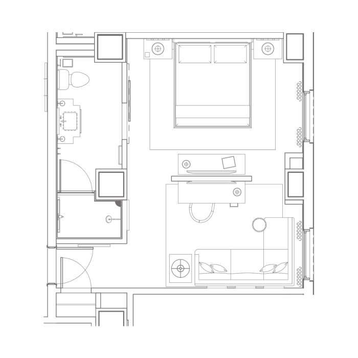 Dual master suite plan, with 3rd bedroom in loft (not shown) : r/floorplan